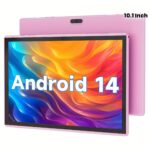 10.1Inch for Android 14Tablet, RK3326S 4-Core 6GB (2GB+4GB Expansion)RAM 32GB ROM Support Wi-Fi 6, 10.1 Inch Tablet, FHD IPS Touch Screen, 2MP Front 8MP Back Camera, Type-C Tablete G-sensor, 6000mAh Larger Battery
